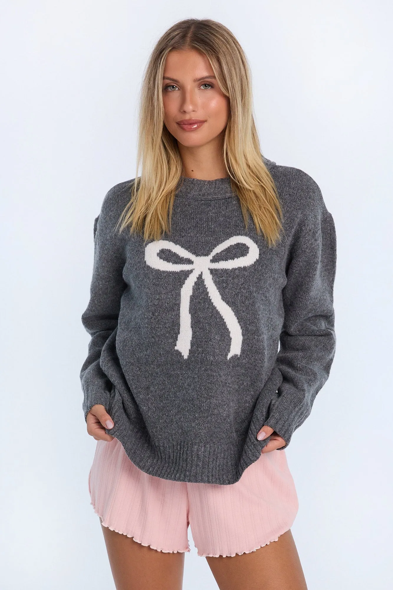 Graphic Flat Knit Crew Neck Sweater sold by Bluenotes product image thumbnail 2