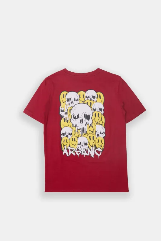 Boys' Arsenic Skeleton Graffiti Graphic Classic Tee sold by Bluenotes