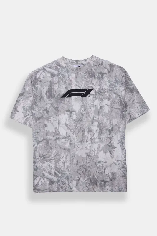 Formula 1 Logo Tree Camouflage Graphic Tee sold by Bluenotes