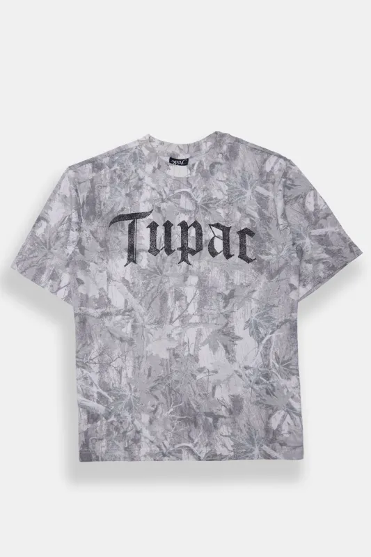 Tupac Tree Camouflage Graphic Tee sold by Bluenotes