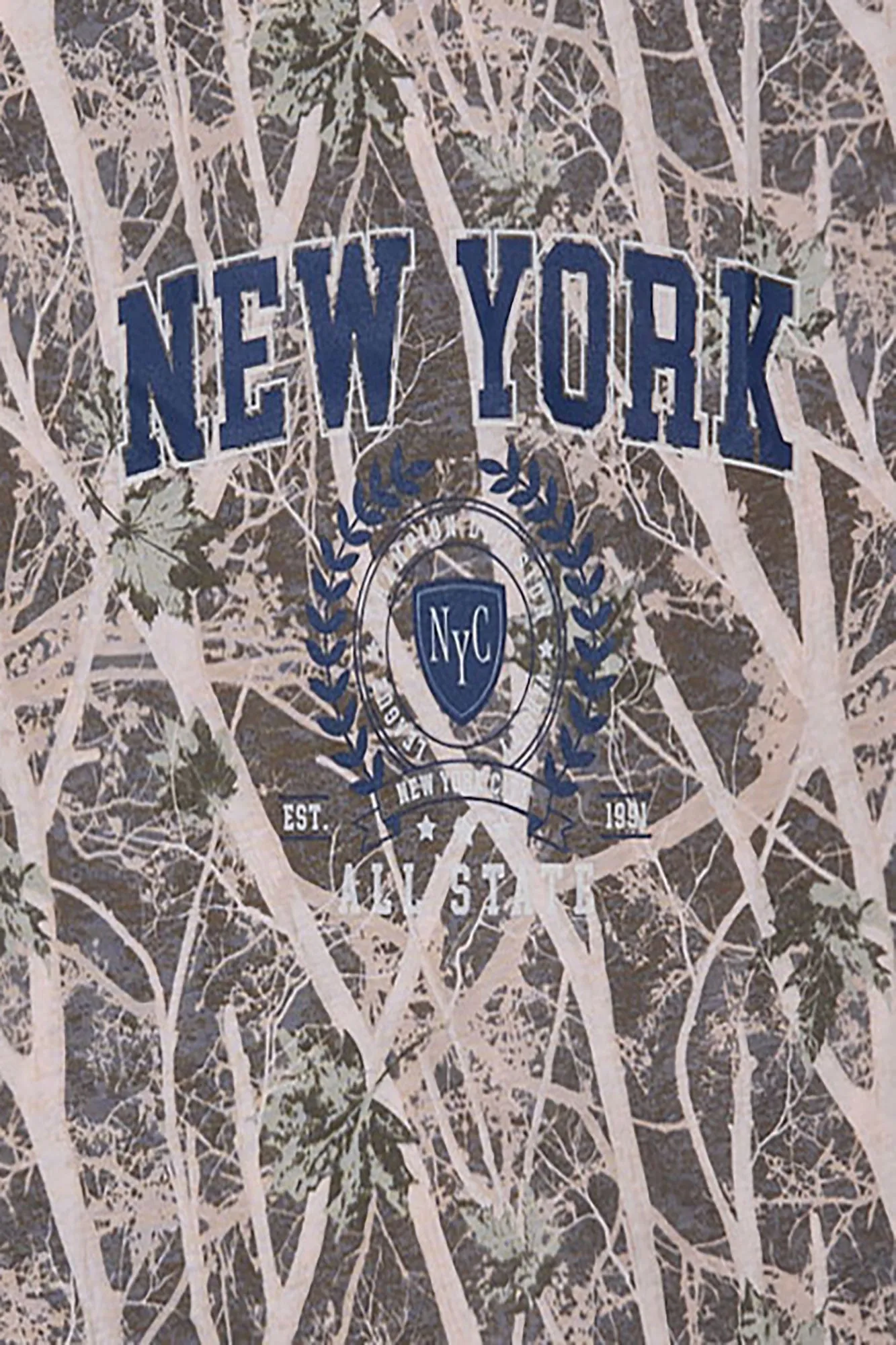 New York City Tree Camouflage Graphic Boyfriend Tee sold by Bluenotes product image thumbnail 2