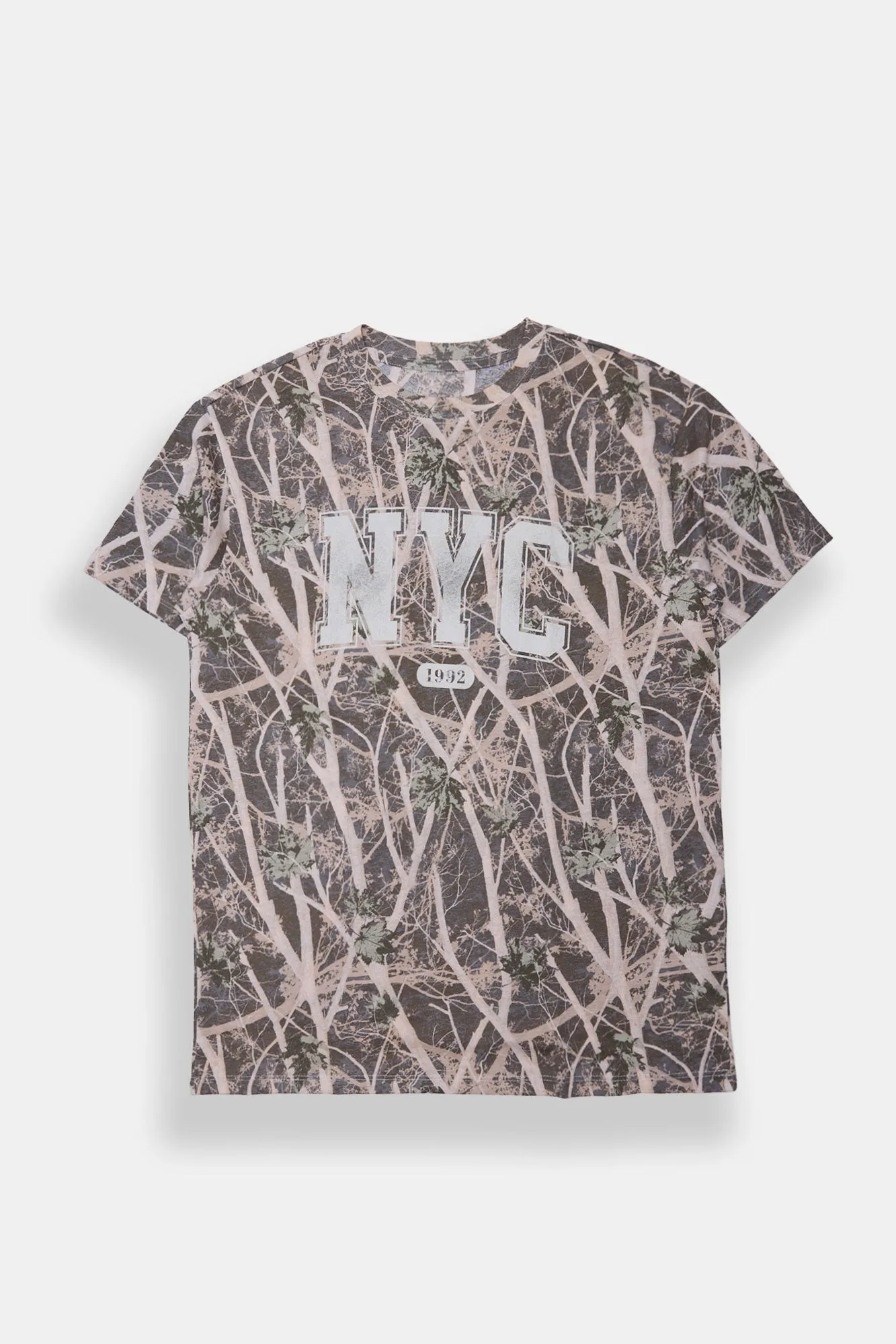 New York City Tree Camouflage Graphic Boyfriend Tee sold by Bluenotes