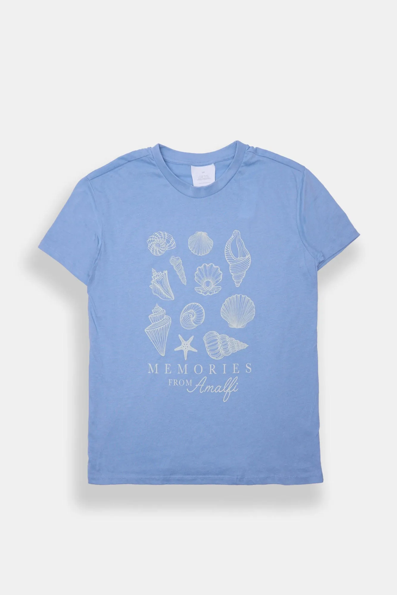 Seashells Memories From Amalfi Graphic Boyfriend Tee sold by Bluenotes