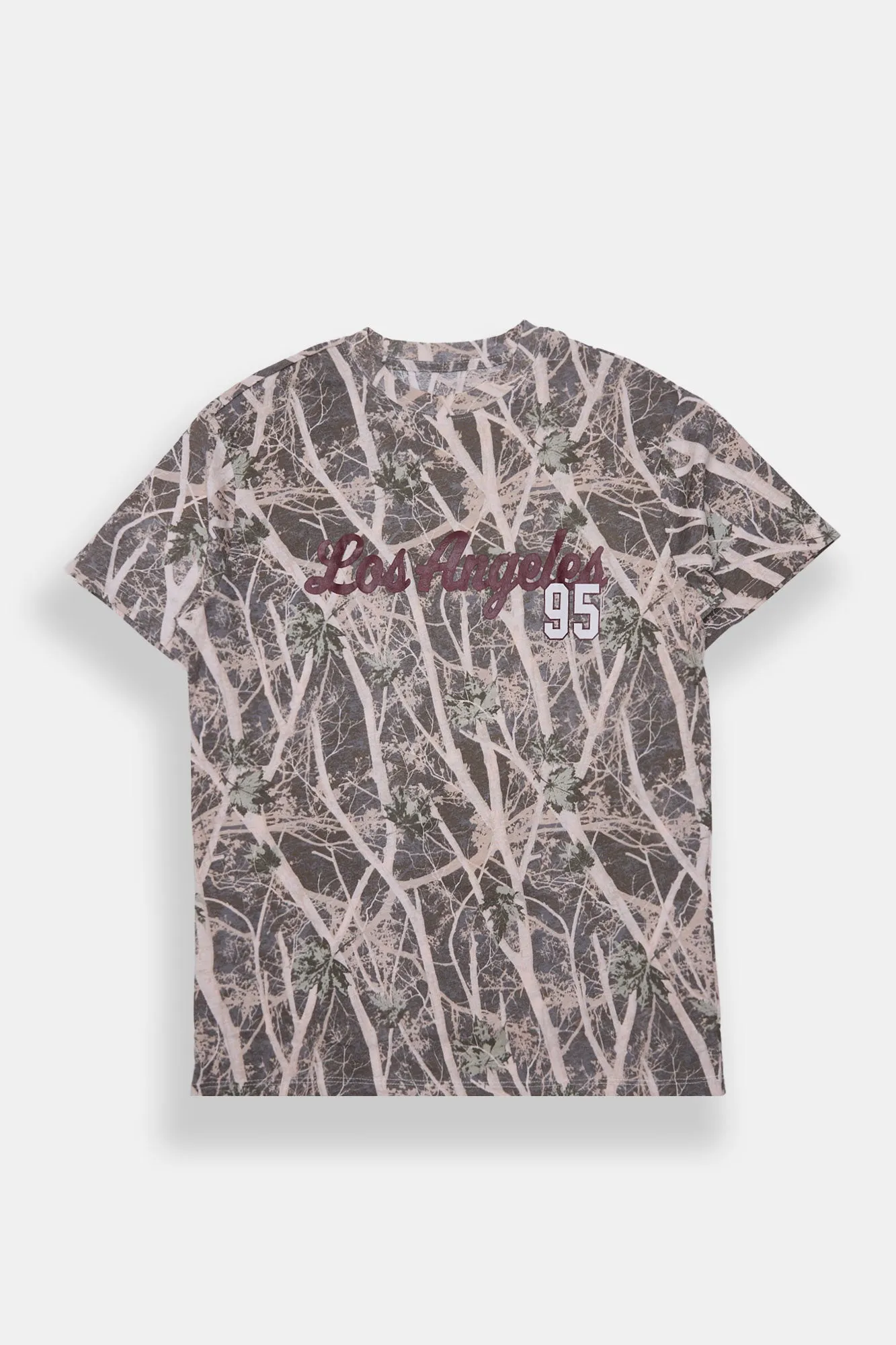 Los Angeles '95 Tree Camouflage Graphic Boyfriend Tee sold by Bluenotes