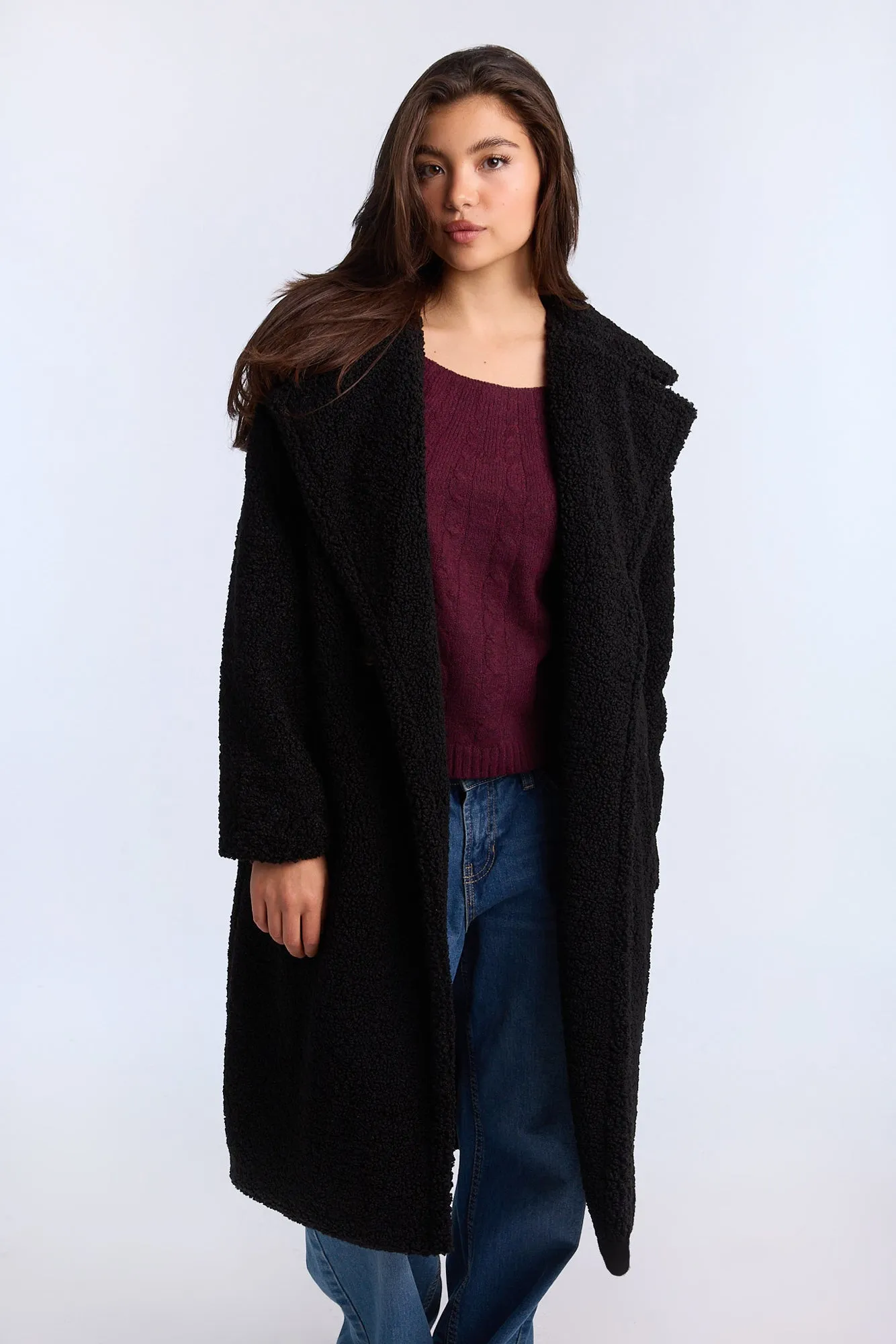 Boucle Long Teddy Coat sold by Bluenotes product image thumbnail 5