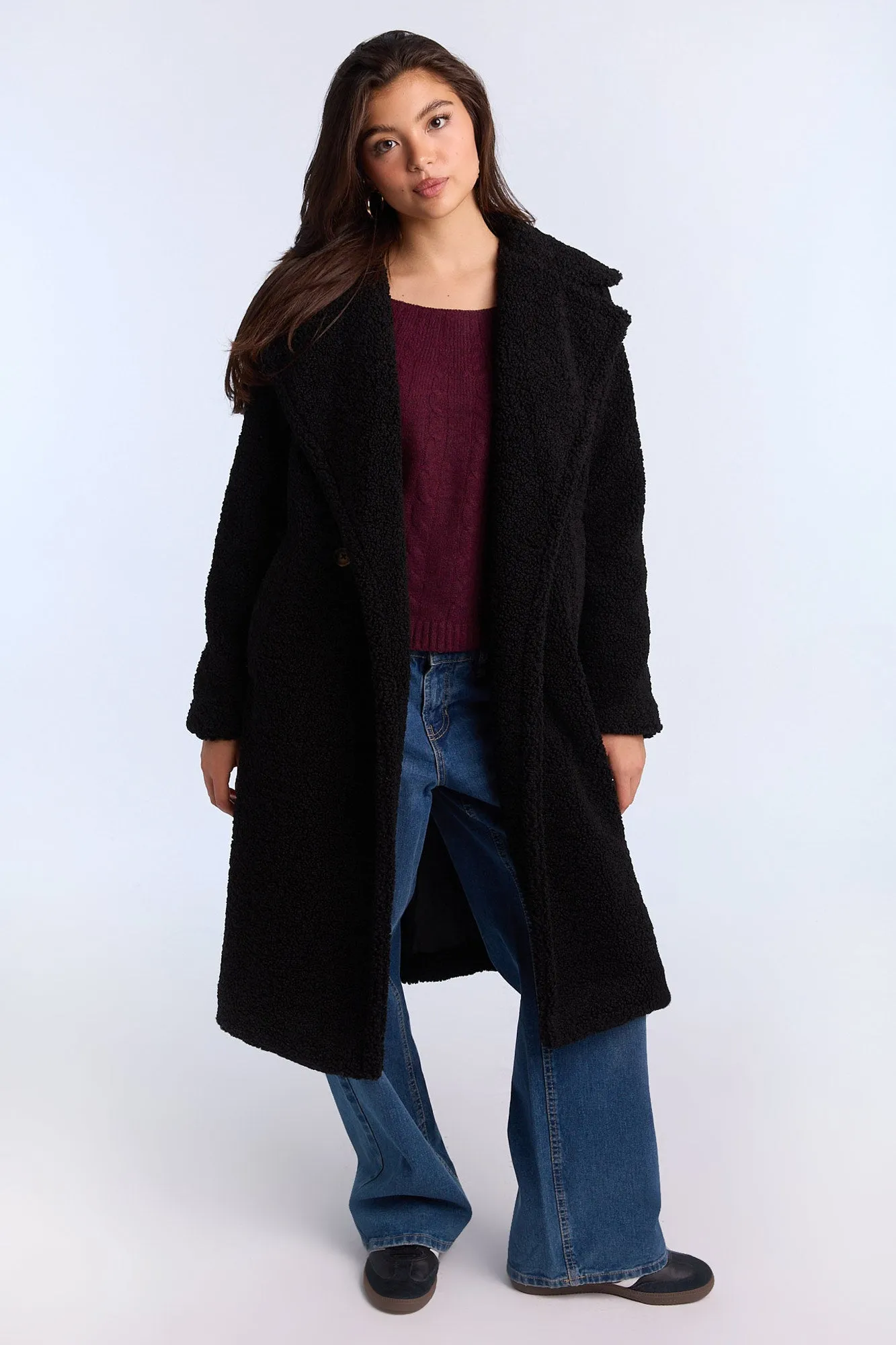 Boucle Long Teddy Coat sold by Bluenotes product image thumbnail 2