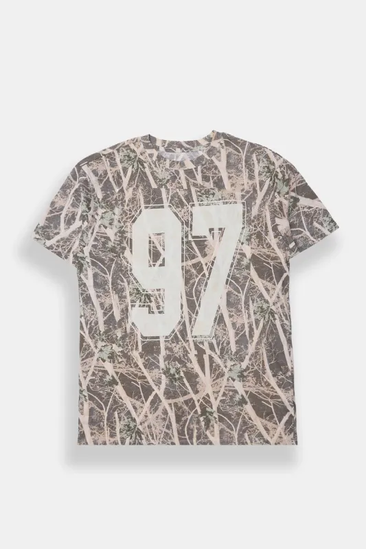 97 Tree Camouflage Graphic Boyfriend Tee sold by Bluenotes