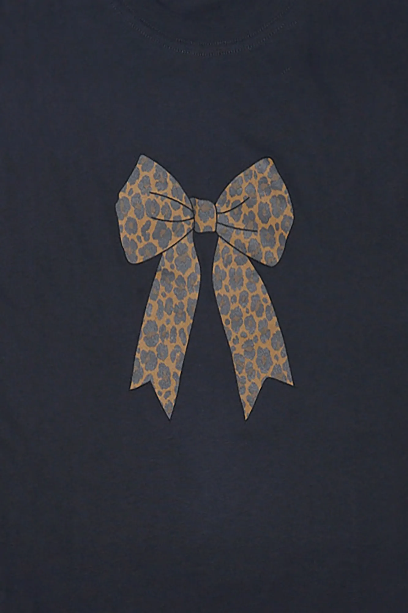 Leopard Bow Graphic Boyfriend Tee sold by Bluenotes product image thumbnail 2