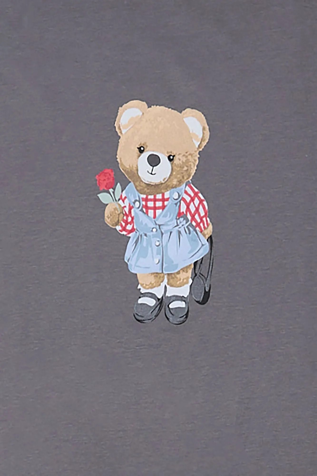 Teddy Bear Rose Graphic Boyfriend Tee sold by Bluenotes product image thumbnail 2