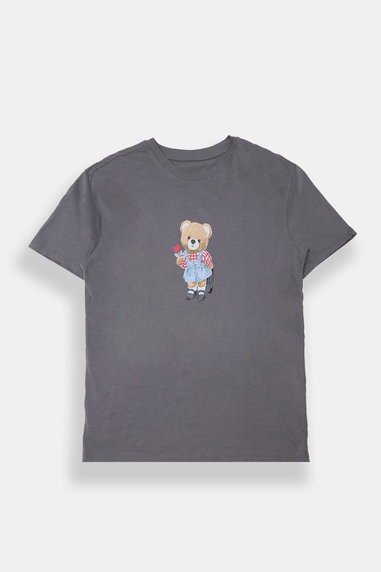 Teddy Bear Rose Graphic Boyfriend Tee sold by Bluenotes