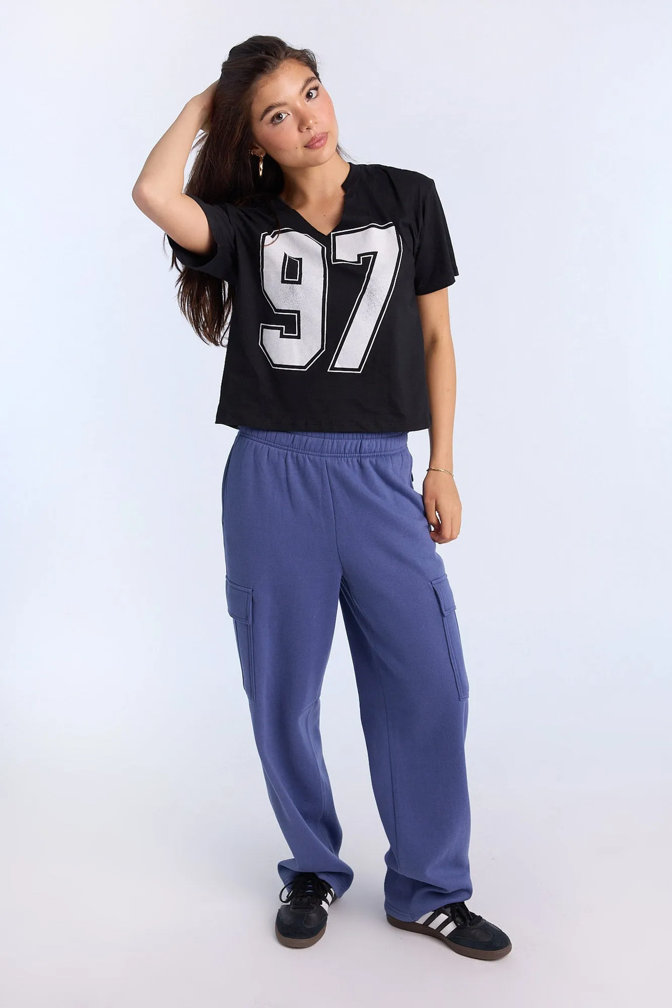 AERO Notch Neck Graphic Oversized Tee sold by Bluenotes product image thumbnail 5