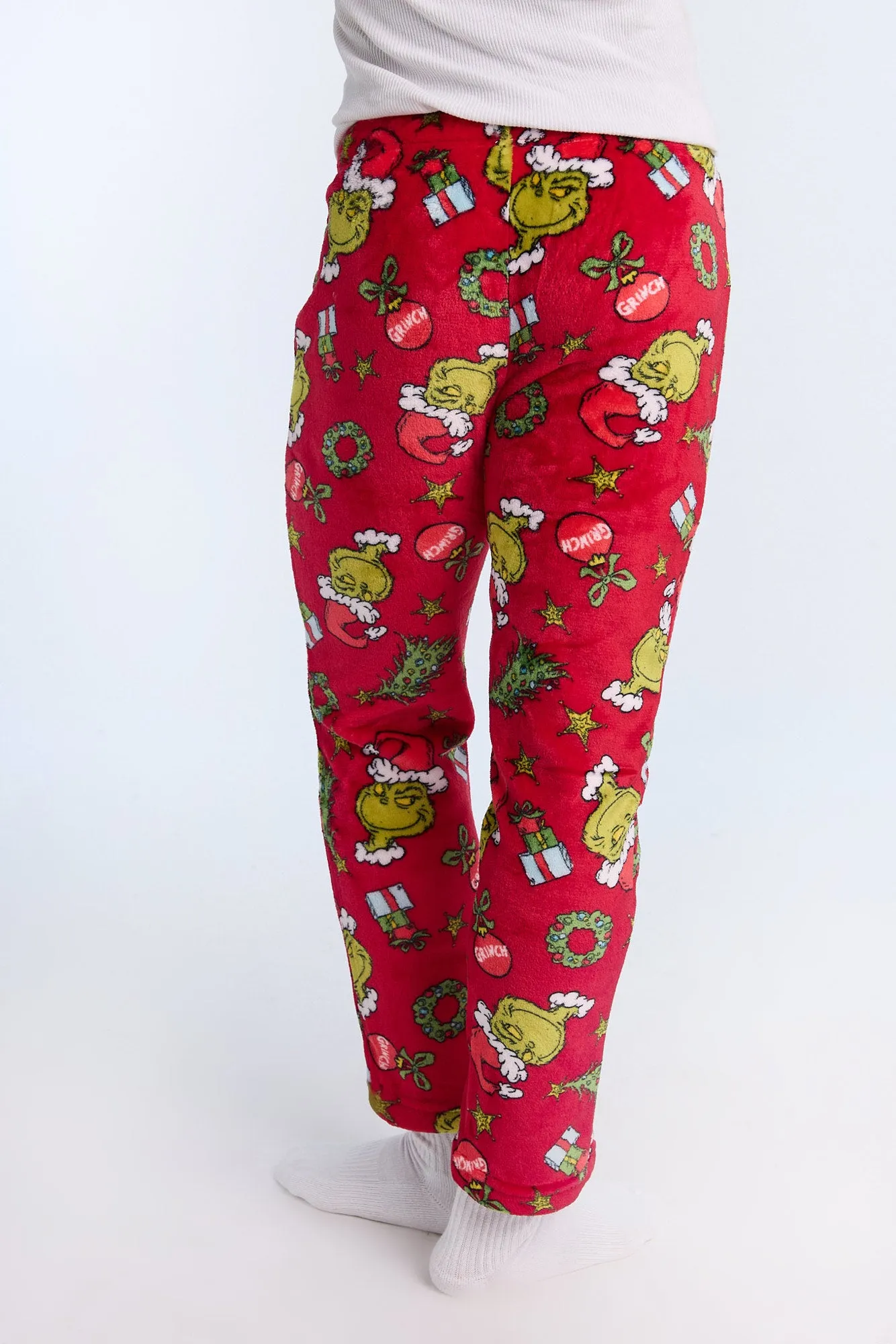 The Grinch Wreath Plush Pajama Pants sold by Bluenotes product image thumbnail 3