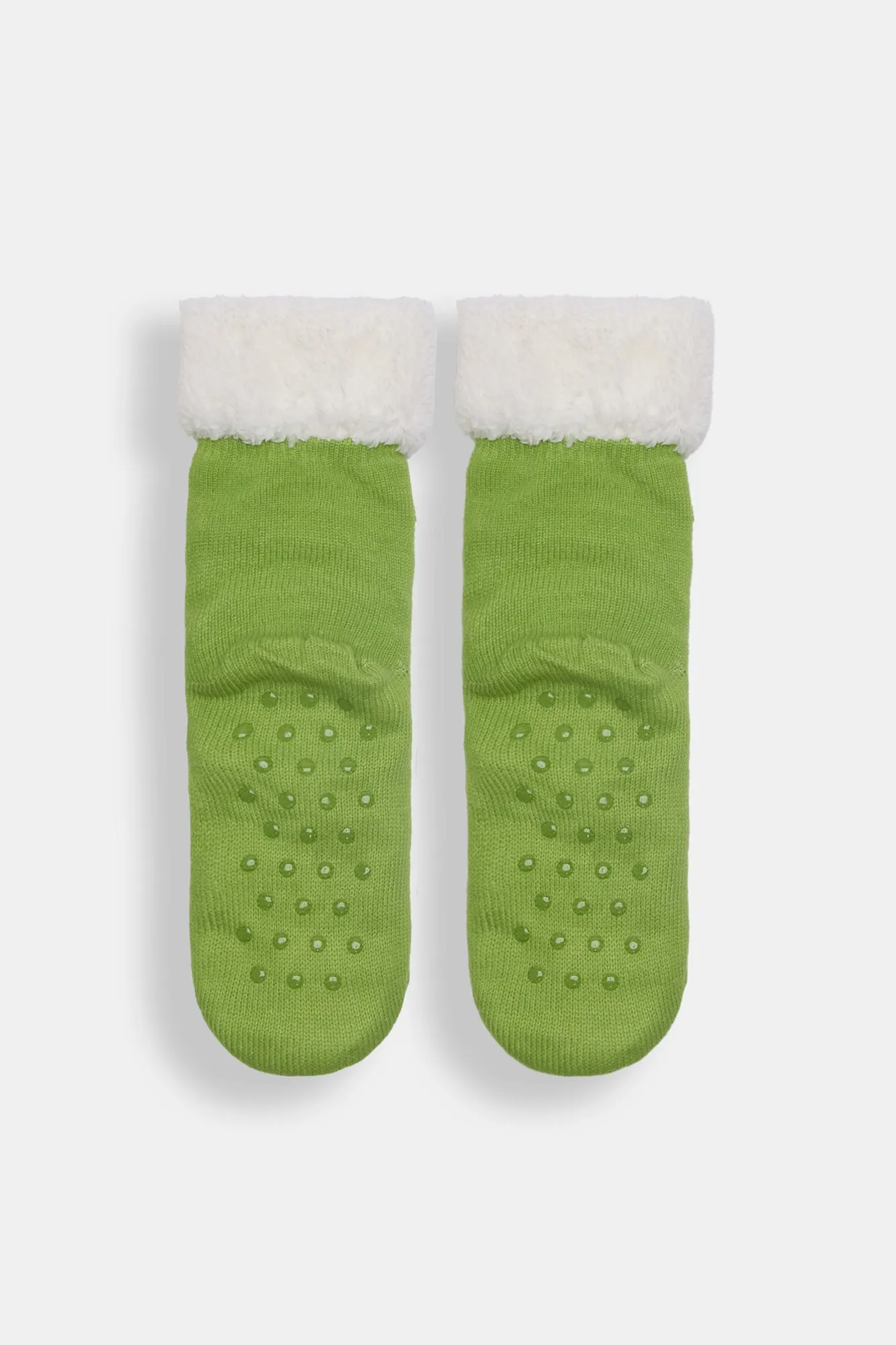The Grinch Smile Sherpa-Lined Reading Socks sold by Bluenotes product image thumbnail 2