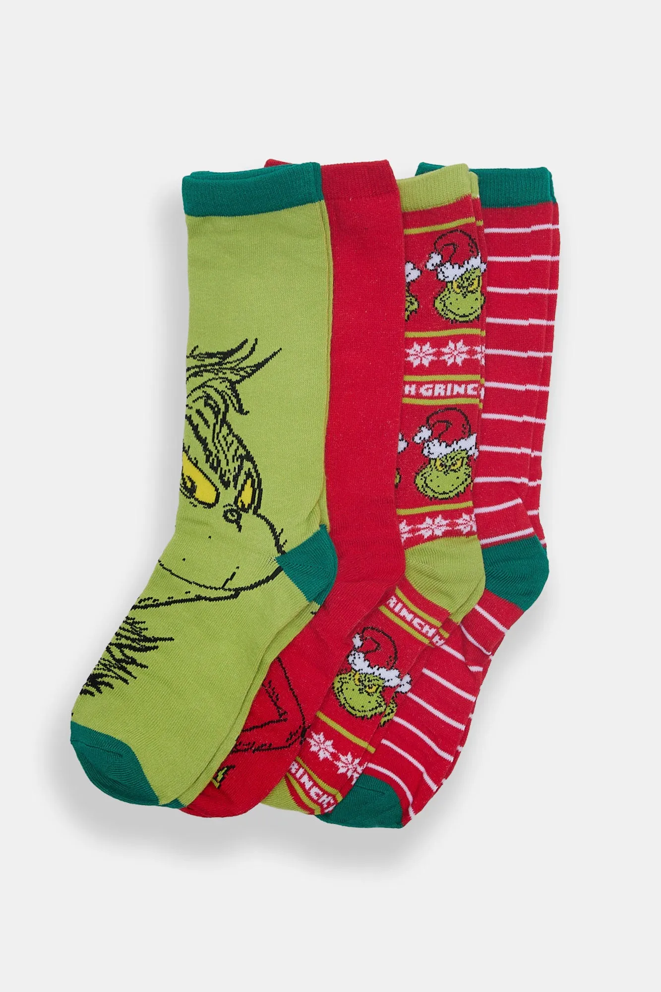 The Grinch Printed Crew Socks 4-Pack sold by Bluenotes product image thumbnail 2