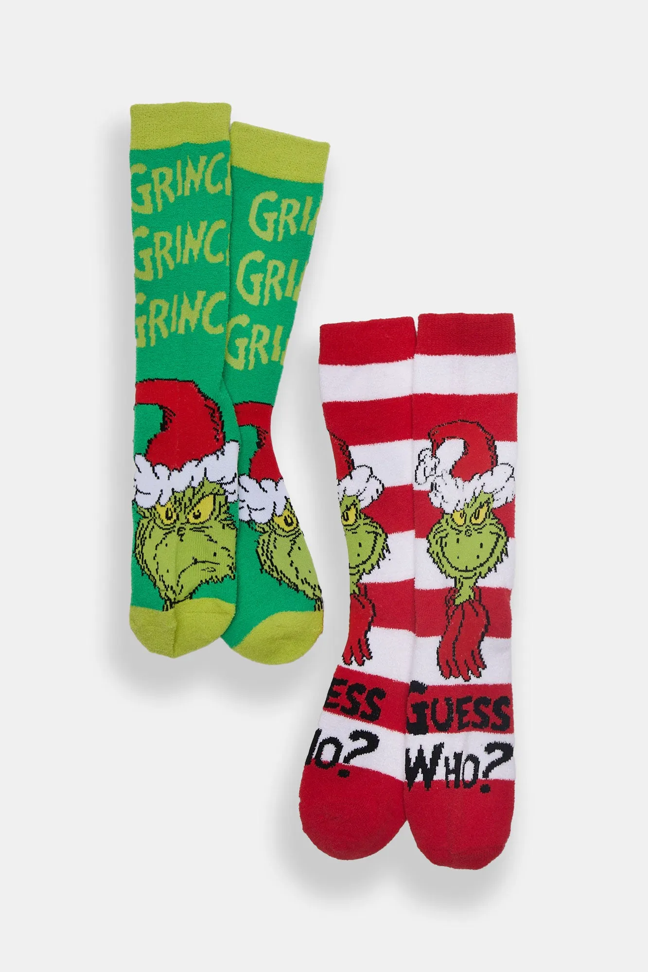 The Grinch Striped Printed Cozy Ankle Socks 2-Pack sold by Bluenotes