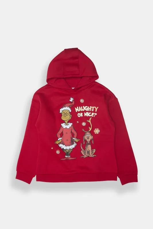 Girls' The Grinch & Max Foil Hoodie sold by Bluenotes