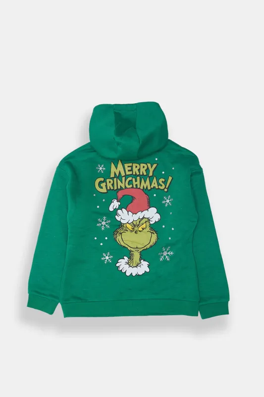 Girls' The Grinch Glitter Hoodie sold by Bluenotes