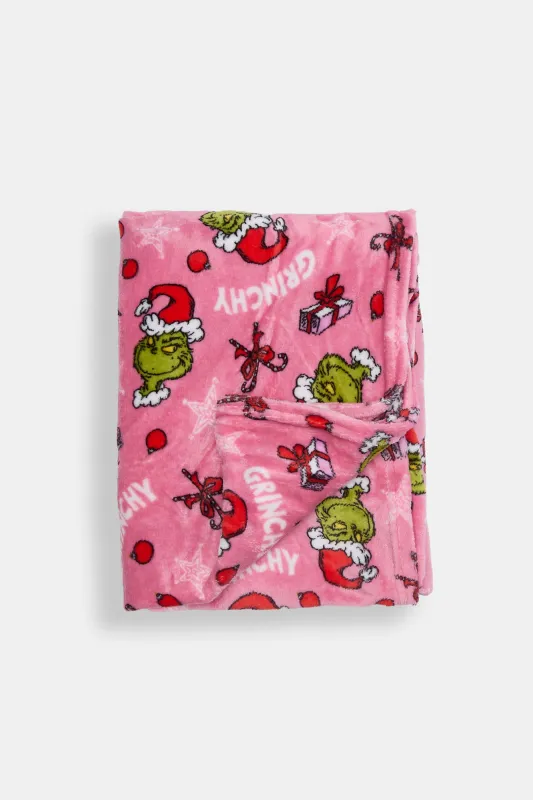 The Grinch Christmas Gift Plush Blanket sold by Bluenotes