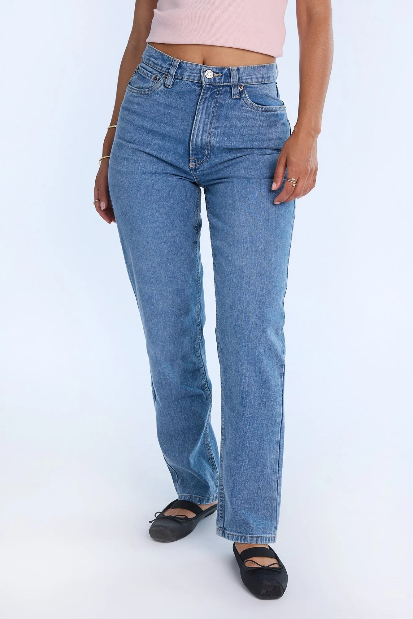 AERO Super High Rise Curvy Straight Leg Jeans sold by Bluenotes