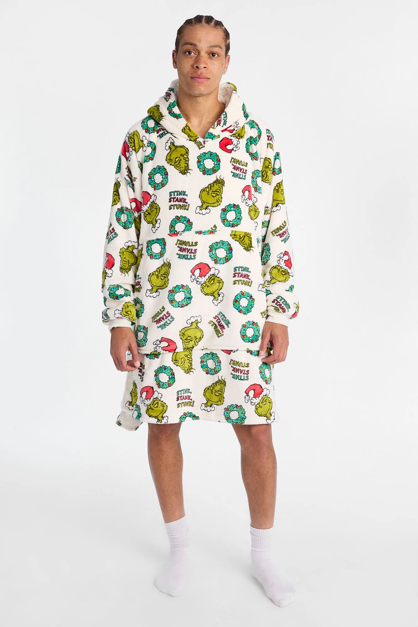 The Grinch Stink Stank Stunk Printed Oversized Blanket Hoodie sold by Bluenotes