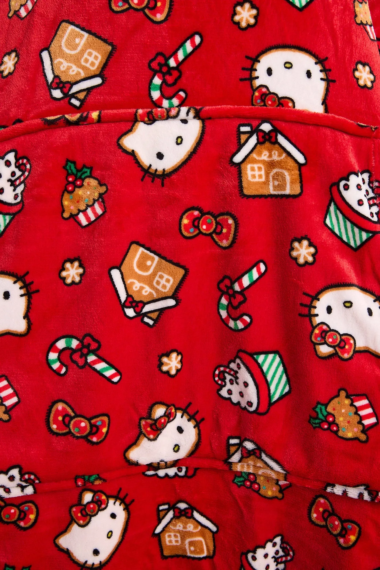 Hello Kitty Candy Cane Printed Oversized Blanket Hoodie sold by Bluenotes product image thumbnail 4