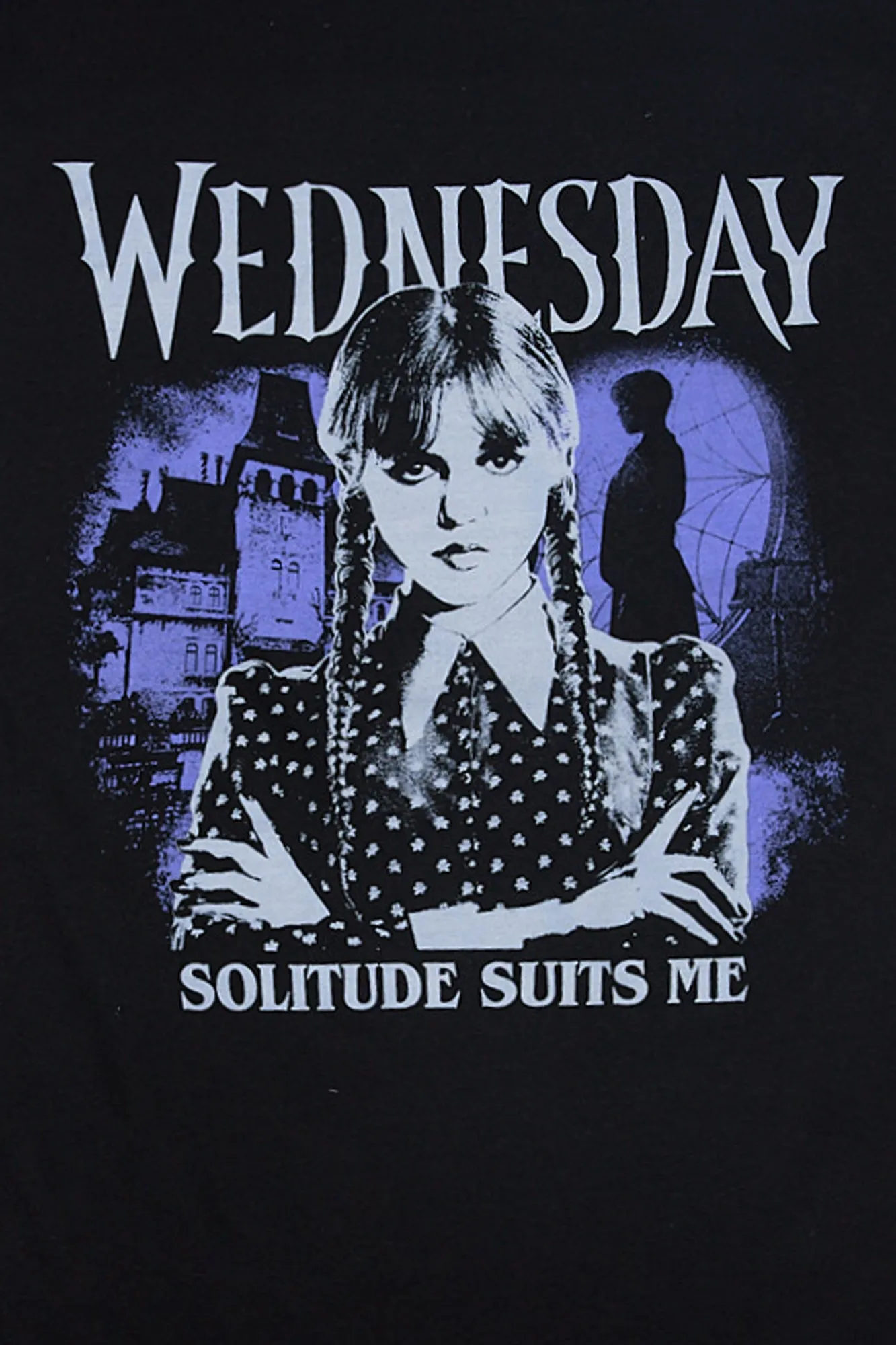 Wednesday Solitude Suits Me Graphic Boyfriend Tee sold by Bluenotes product image thumbnail 2