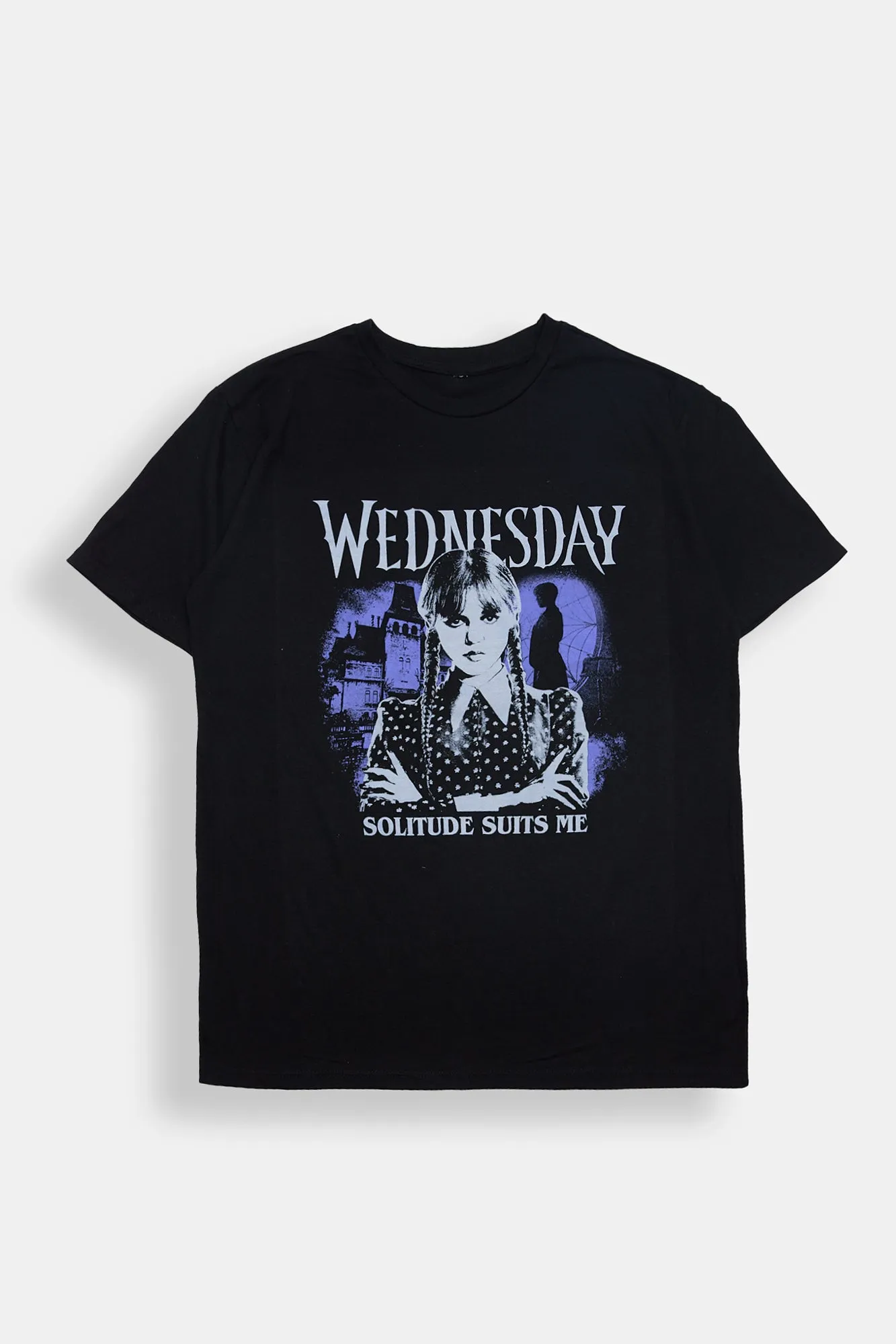 Wednesday Solitude Suits Me Graphic Boyfriend Tee sold by Bluenotes