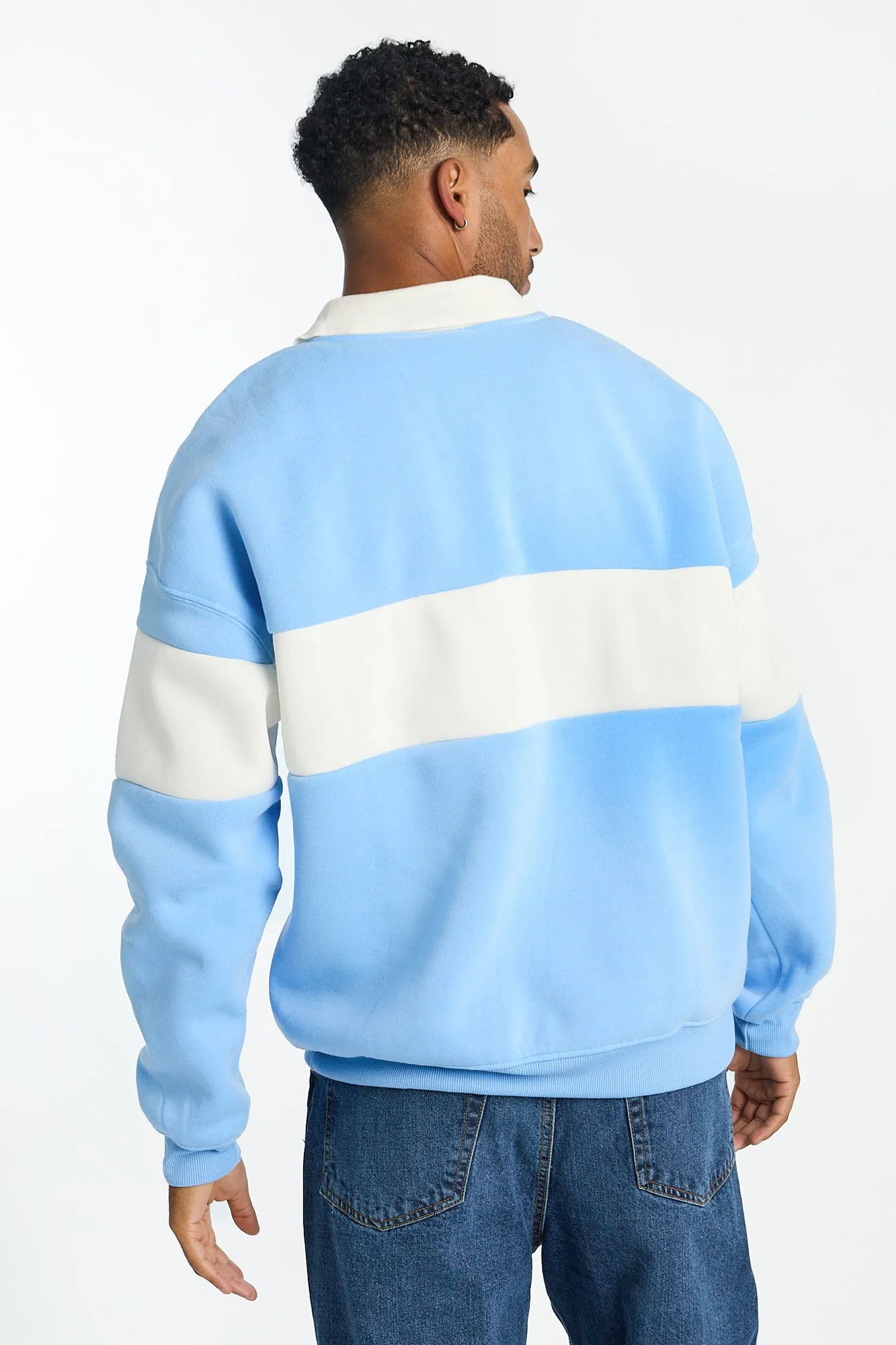 Manchester City Football Club Colour Block Polo Sweatshirt sold by Bluenotes product image thumbnail 3