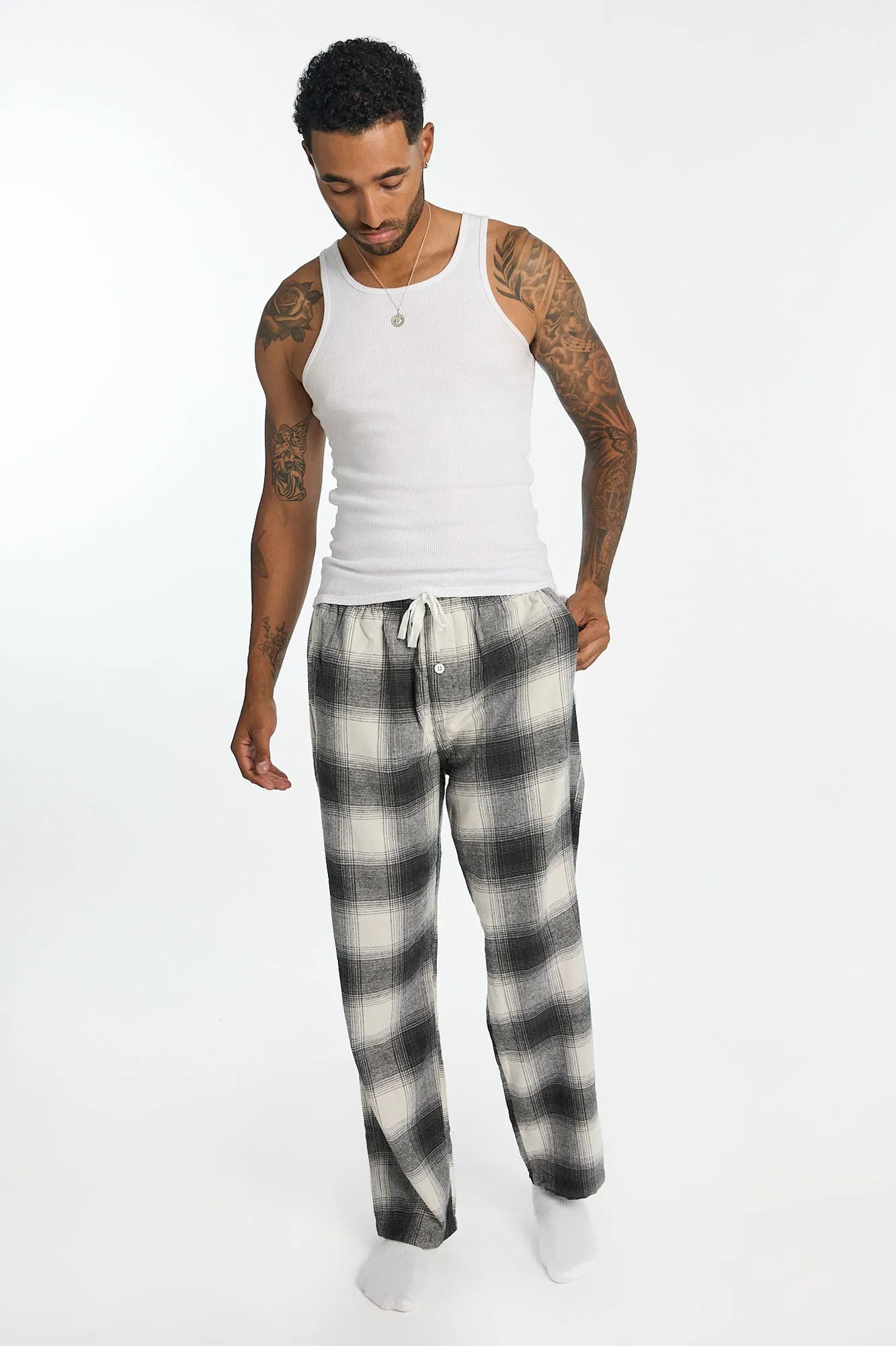 Check Plaid Classic Pajama Pants sold by Bluenotes product image thumbnail 4
