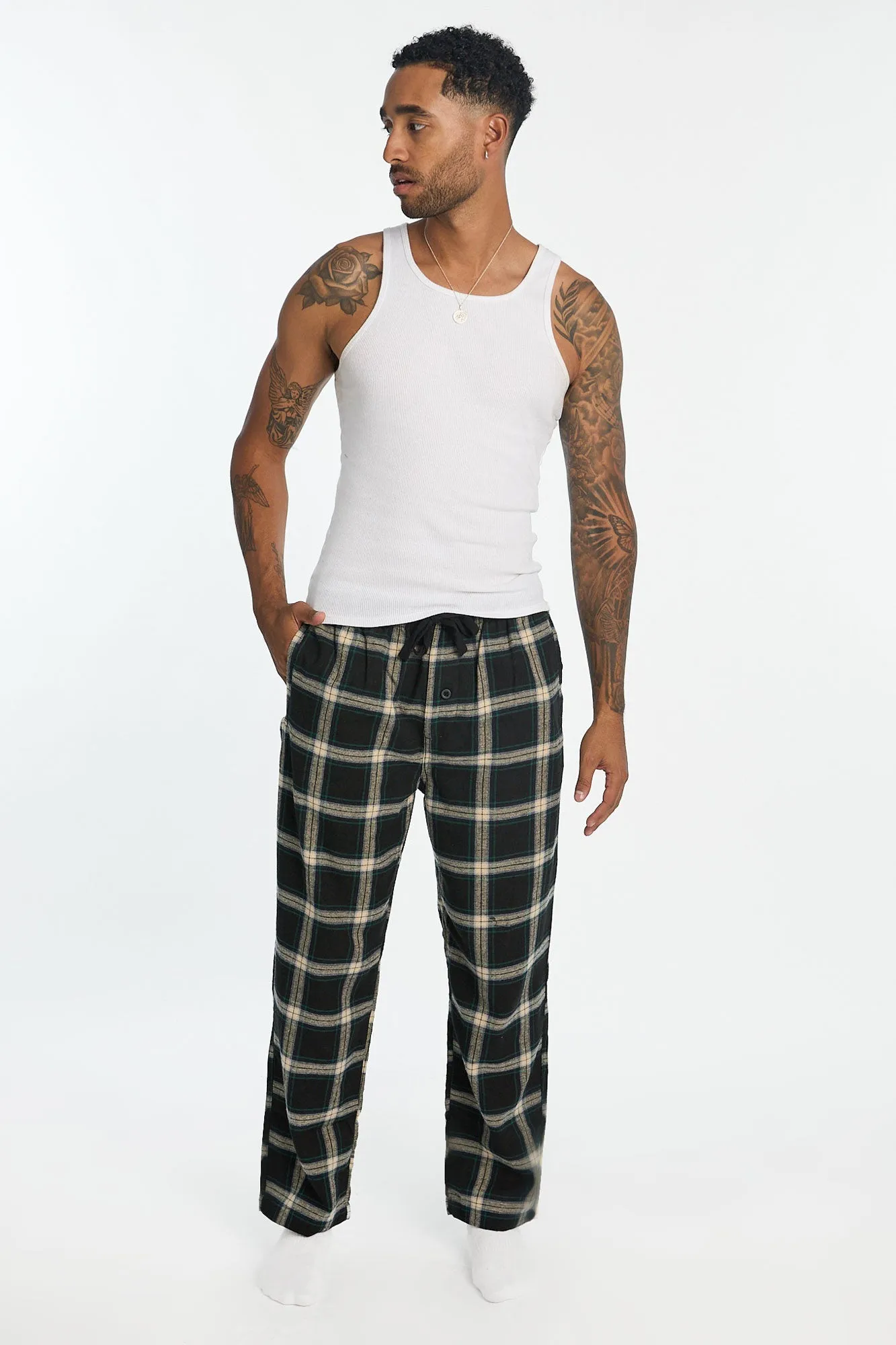 Check Plaid Classic Pajama Pants sold by Bluenotes product image thumbnail 4