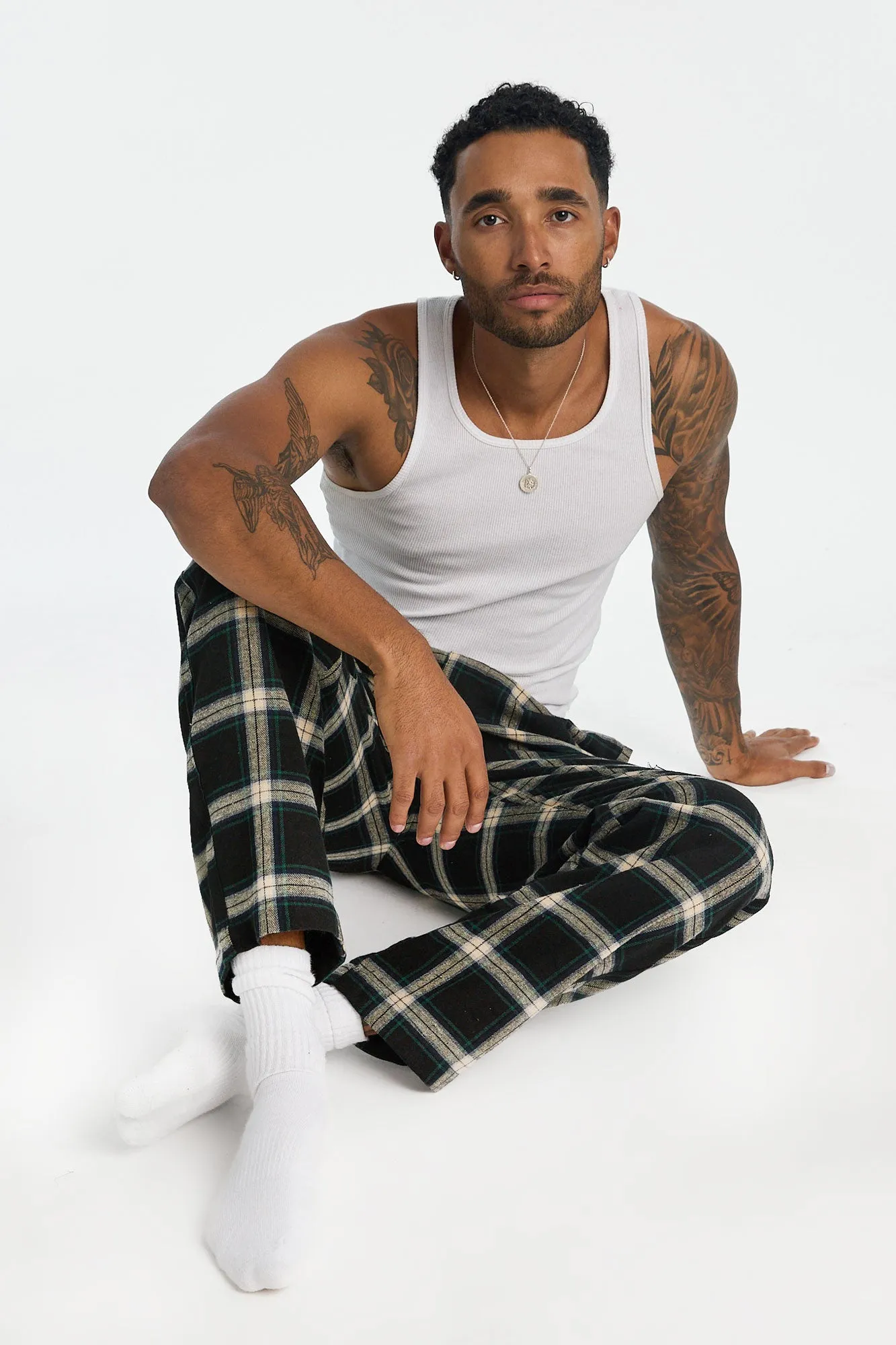 Check Plaid Classic Pajama Pants sold by Bluenotes product image thumbnail 5