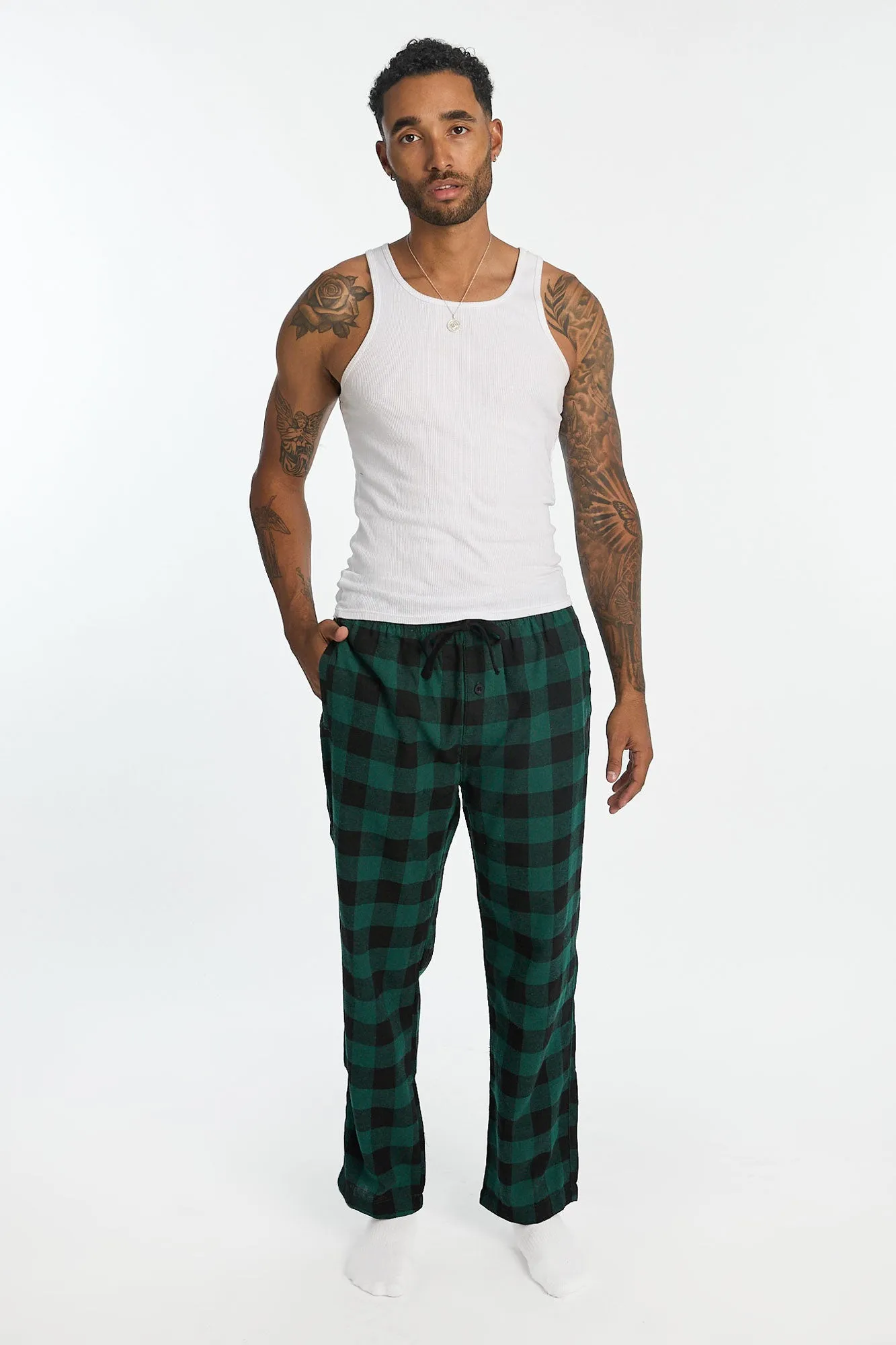 Check Plaid Classic Pajama Pants sold by Bluenotes product image thumbnail 4