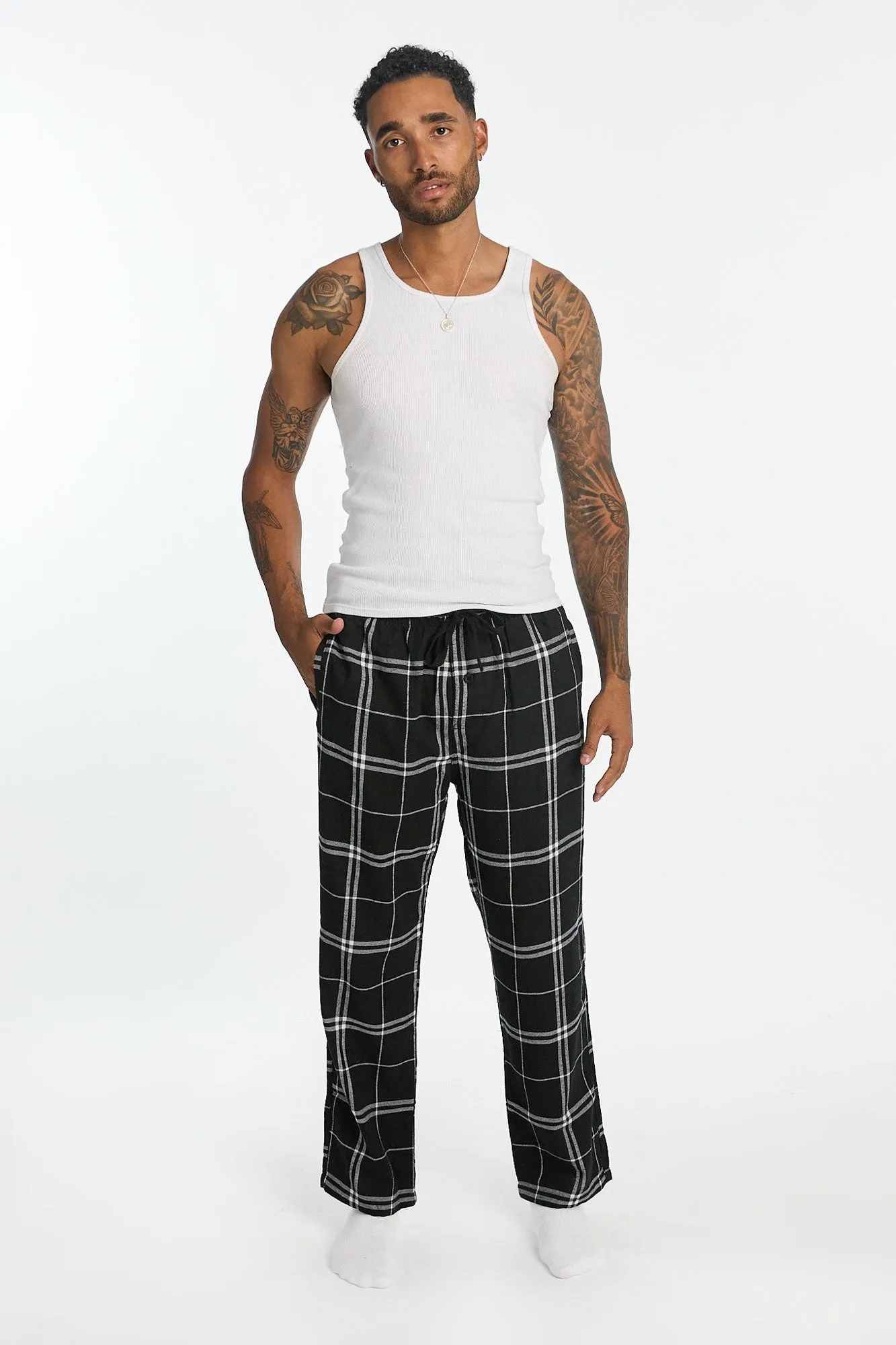Check Plaid Classic Pajama Pants sold by Bluenotes product image thumbnail 4