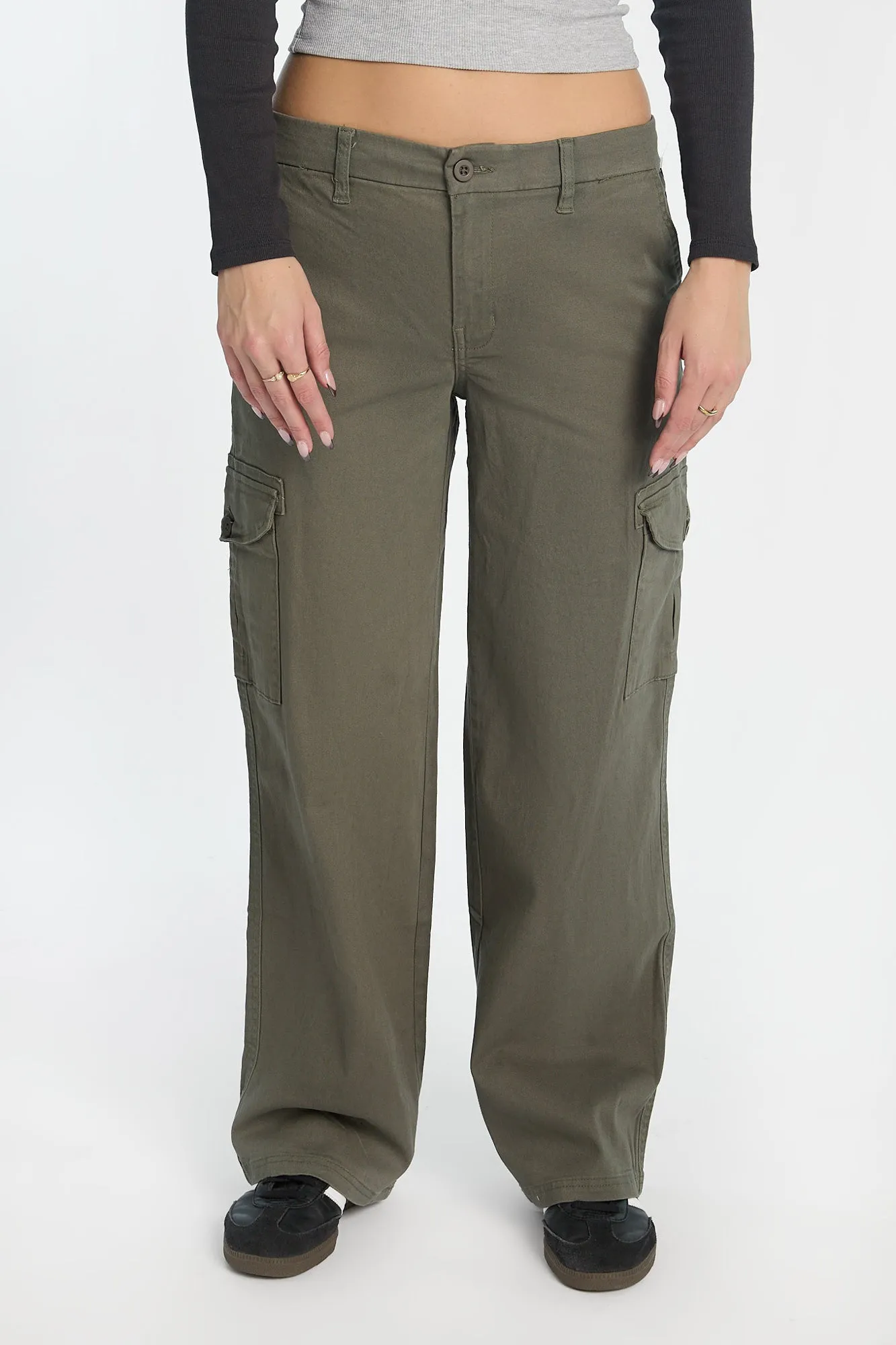 High Rise Baggy Cargo Twill Pants sold by Bluenotes
