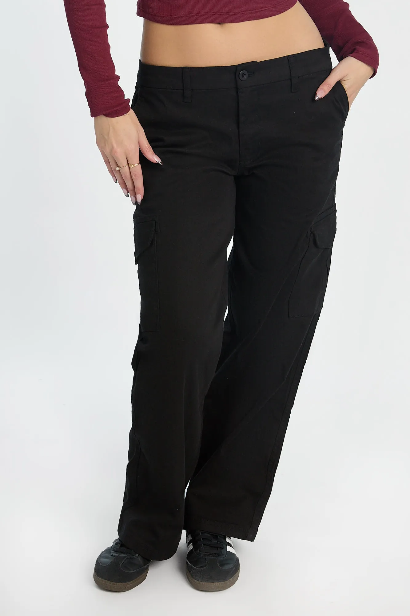 High Rise Baggy Cargo Twill Pants sold by Bluenotes product image thumbnail 2