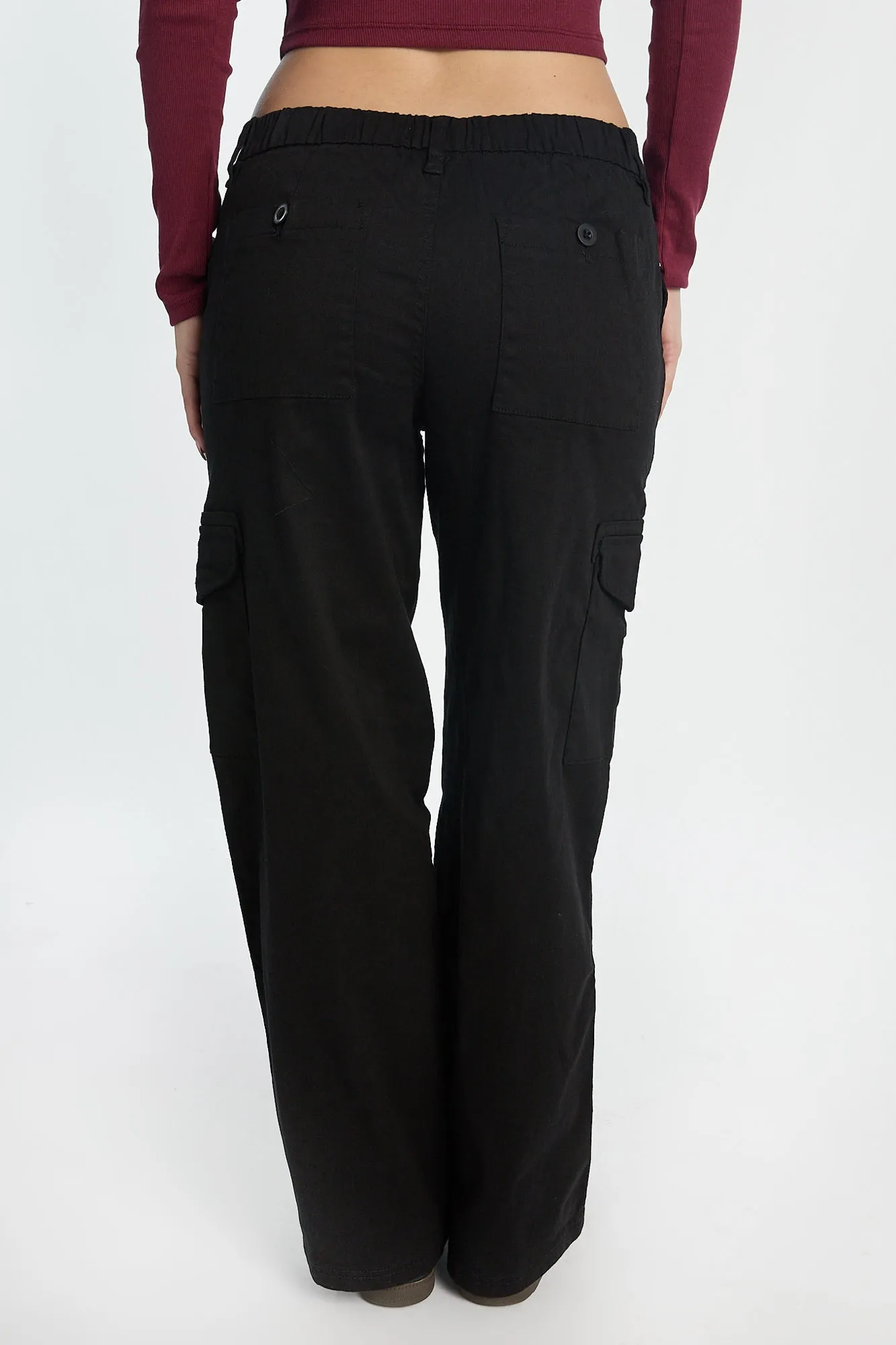 High Rise Baggy Cargo Twill Pants sold by Bluenotes product image thumbnail 4