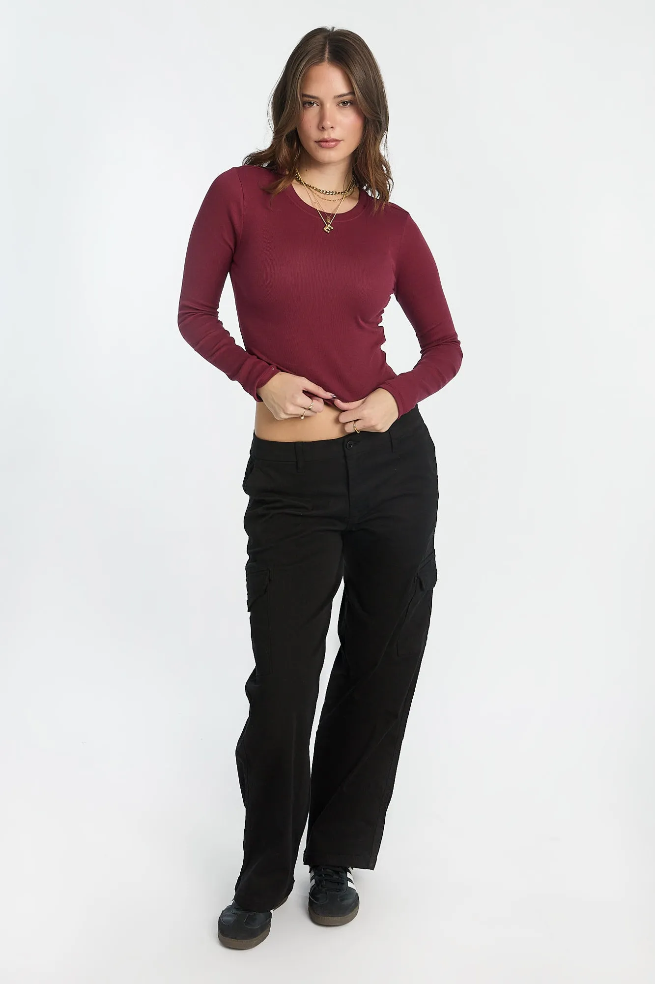 High Rise Baggy Cargo Twill Pants sold by Bluenotes product image thumbnail 5