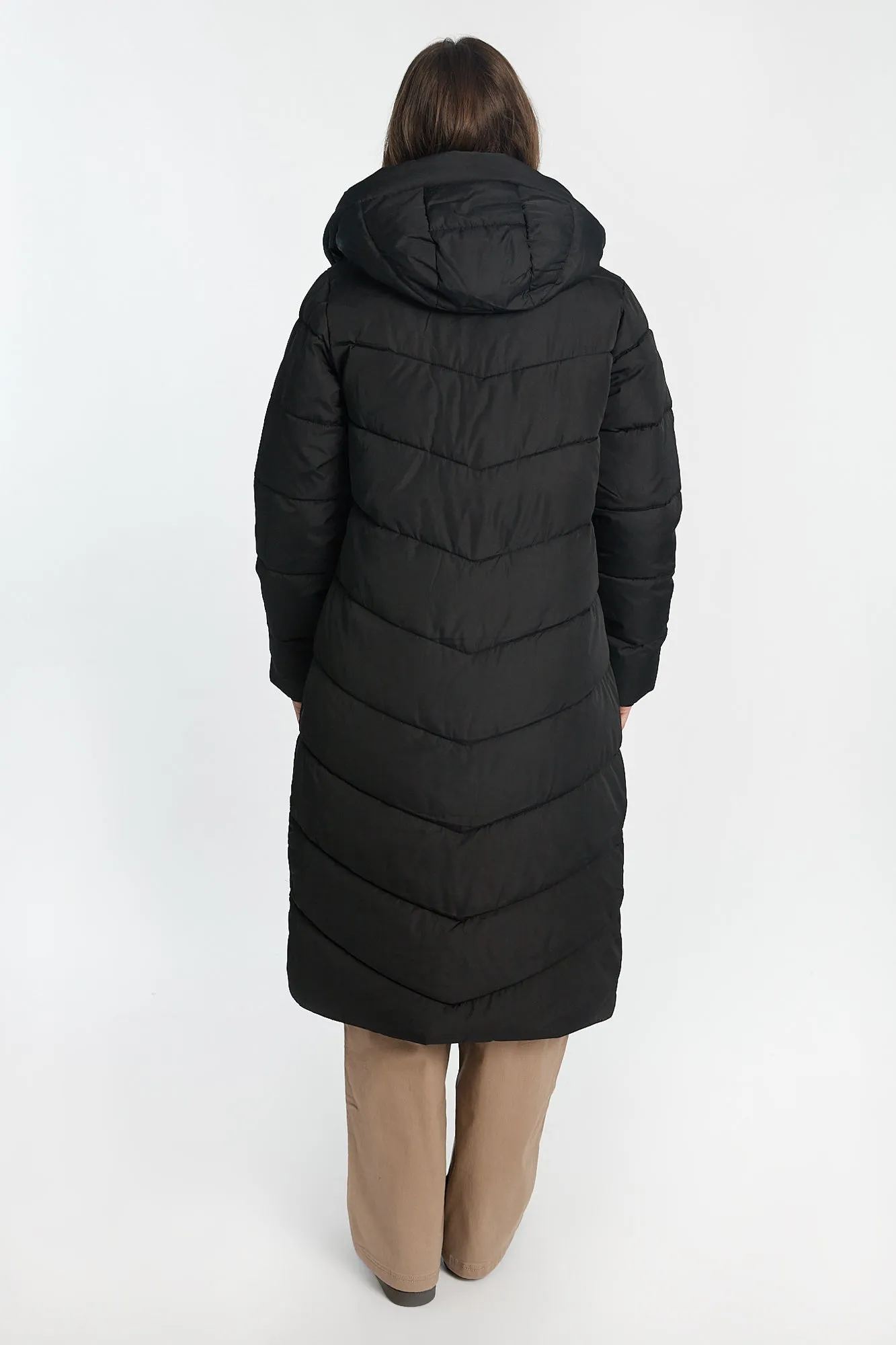 Long Hooded Puffer Jacket sold by Bluenotes product image thumbnail 4