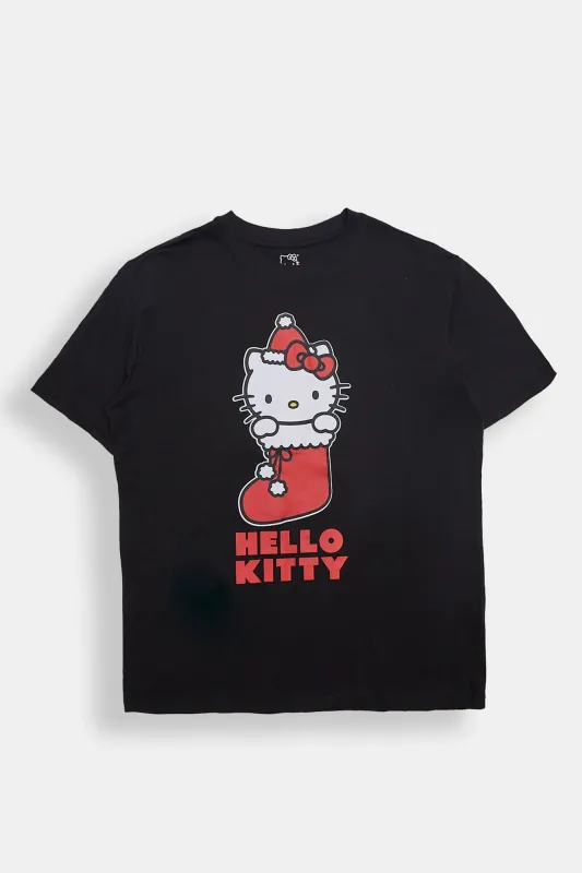 Hello Kitty Stocking Graphic Boyfriend Tee sold by Bluenotes