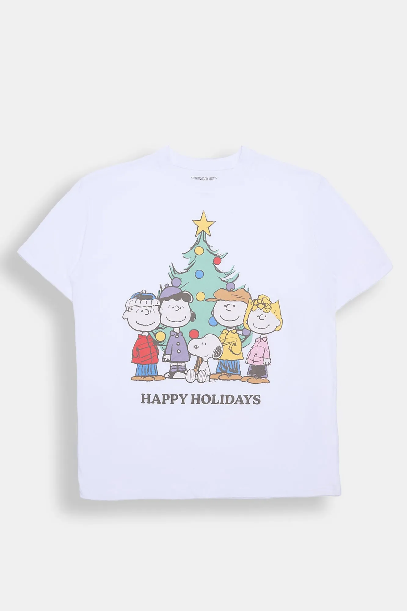 Peanuts Snoopy Happy Holidays Graphic Boyfriend Tee sold by Bluenotes