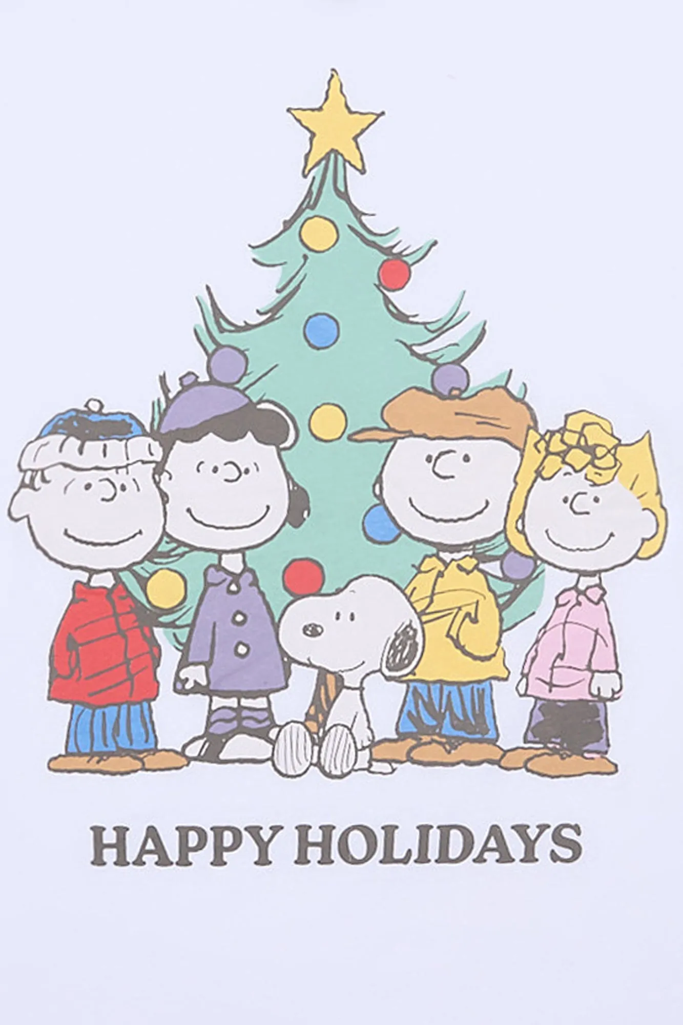 Peanuts Snoopy Happy Holidays Graphic Boyfriend Tee sold by Bluenotes product image thumbnail 2