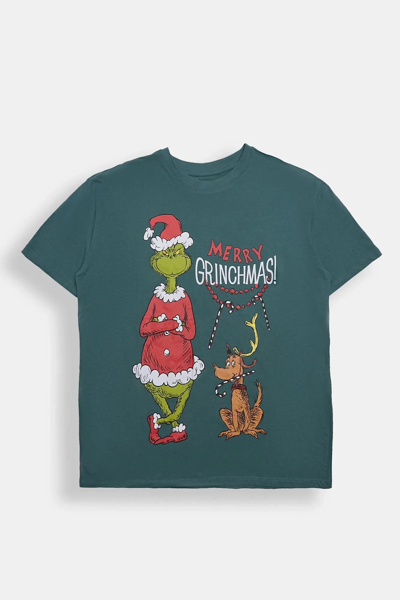 Merry Grinchmas Graphic Boyfriend Tee sold by Bluenotes