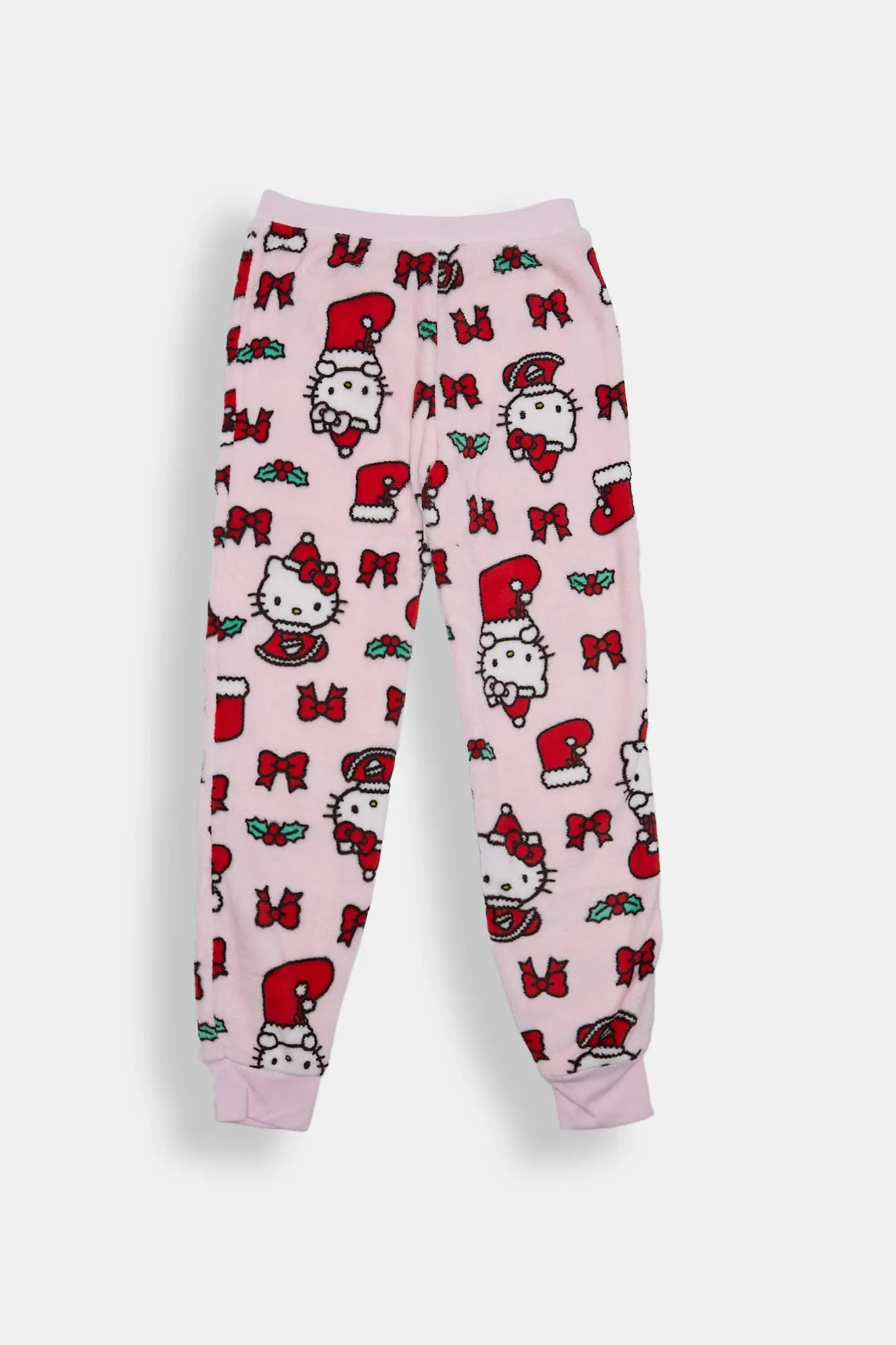 Girls' Hello Kitty Bow Plush Pajama Jogger sold by Bluenotes product image thumbnail 2