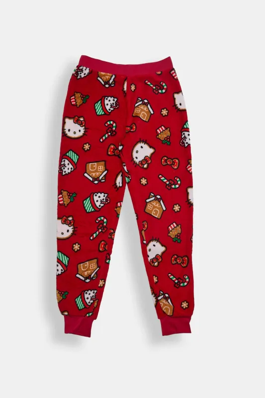 Girls' Hello Kitty Cupcake Plush Pajama Jogger sold by Bluenotes