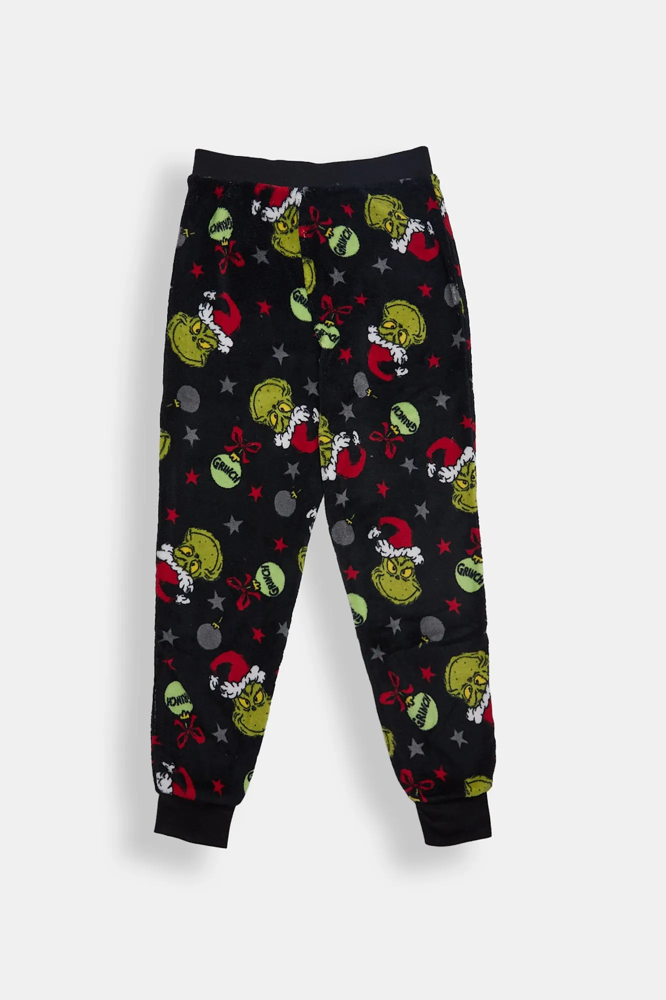 Girls' The Grinch Ornaments Plush Pajama Jogger sold by Bluenotes product image thumbnail 2