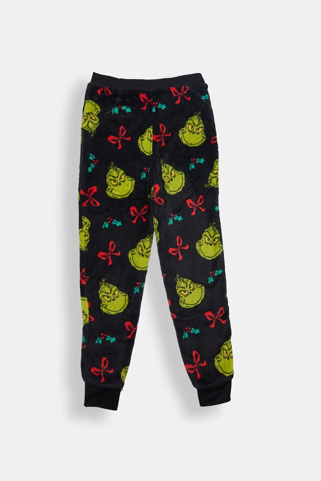 Girls' The Grinch Bow Plush Pajama Jogger sold by Bluenotes product image thumbnail 2