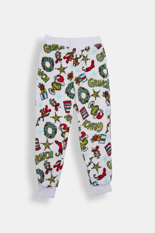 Girls' The Grinch Who Plush Pajama Jogger sold by Bluenotes