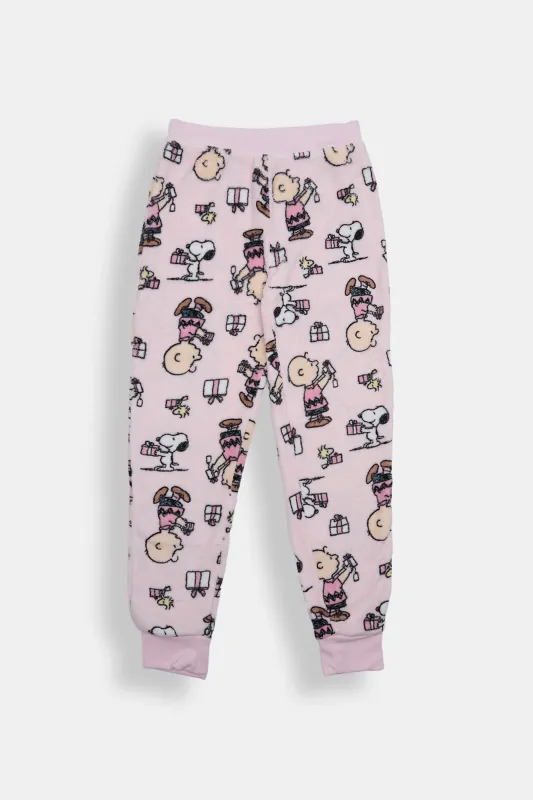 Girls' Peanuts Gift Plush Pajama Jogger sold by Bluenotes