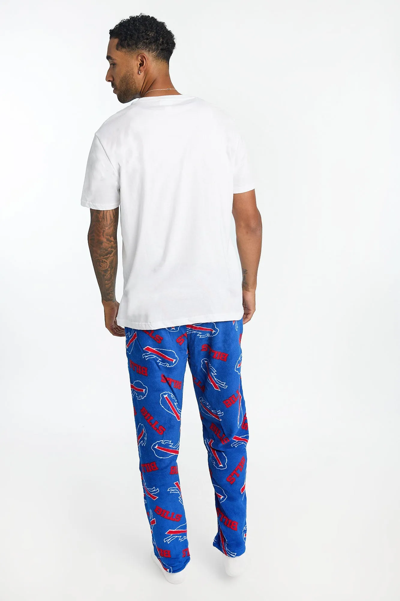 Buffalo Bills Graphic Tee And Plush Pants Pajama 2-Piece Set sold by Bluenotes product image thumbnail 4