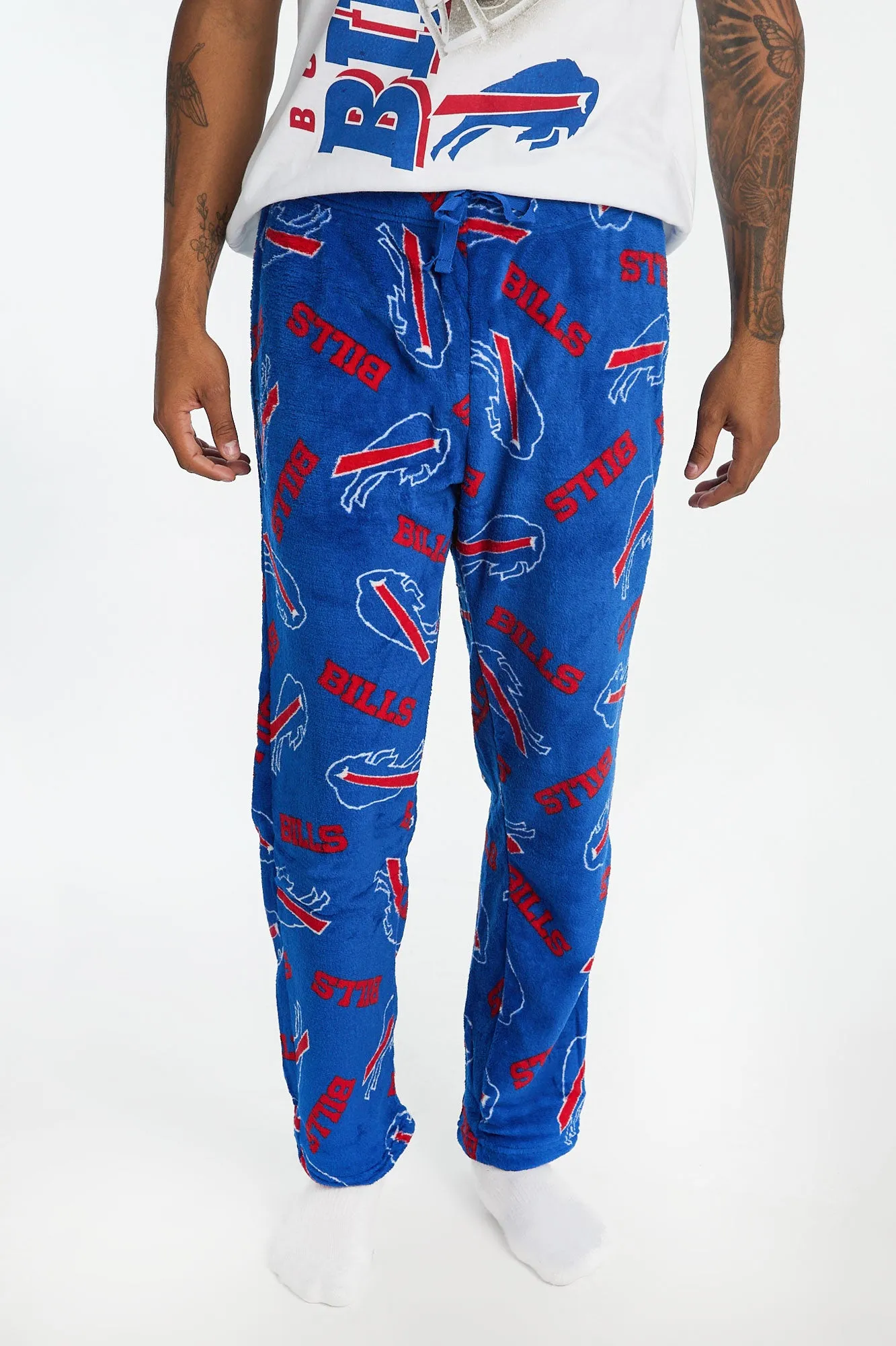 Buffalo Bills Graphic Tee And Plush Pants Pajama 2-Piece Set sold by Bluenotes product image thumbnail 3